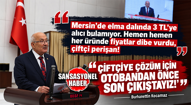 İYİ PARTİ MERSİN MİLLETVEKİLİ BURHANETTİN KOCAMAZ TBMM’DE KONUŞTU: “ÜRETİCİ PARA KAZANAMIYOR, TÜKETİCİ PAHALIYA YİYOR; PEKİ ARADAKİ FARK KİMİN CEBİNE GİDİYOR?”