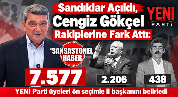 YENİ PARTİ MERSİN İL BAŞKANLIĞI ÖN SEÇİM SONUÇLARI BELLİ OLDU: CENGİZ GÖKÇEL SANDIKTAN BİRİNCİ ÇIKTI